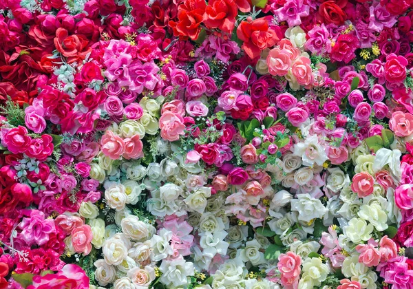 Rosas Artificiales Coloridas Para Fondo — Foto de Stock