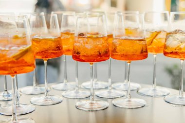 Şık Gözlüklü Parlak Kokteyller Koleksiyonu Renkleri ve Buzu Gösterme Kutlamalar ve Toplantılar İçin Mükemmel