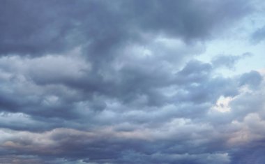 Evening sky with dark heavy clouds - as if storm coming clipart