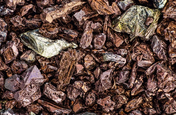 Krystaly Manganistanu Draselného Pod Zvětšovací Mikroskop Šířka Obrazu 23Mm Abstraktní — Stock fotografie