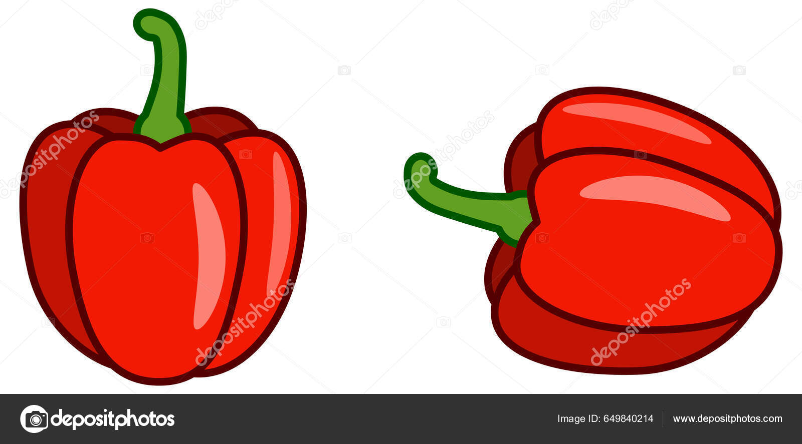 Pimenta Vermelha Simples Desenho Vegetal imagem vetorial de lubo.ivanko©  649840214