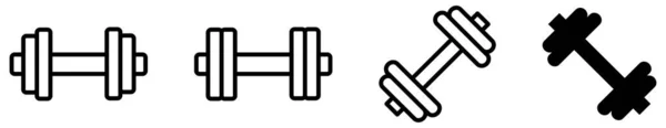 Simple Exercice Fitness Haltère Icône — Image vectorielle