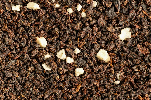 Brązowe Płatki Czarnej Luźnej Herbaty Liściastej Toreb Earl Szarej Odmiany — Zdjęcie stockowe