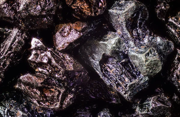 Krystaly Manganistanu Draselného Pod Zvětšovací Mikroskop Šířka Obrazu 9Mm Abstraktní — Stock fotografie