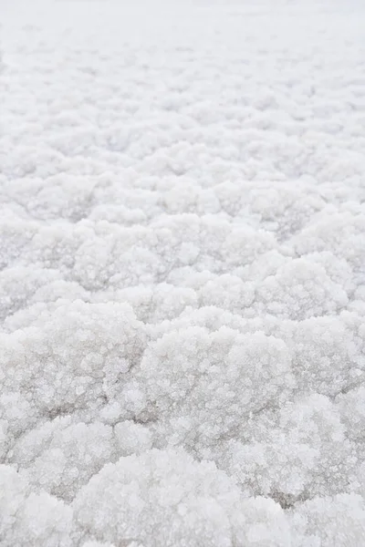 White Crystalline Salt Closeup Detail Ein Bokek Beach Dead Sea — Stock Photo, Image