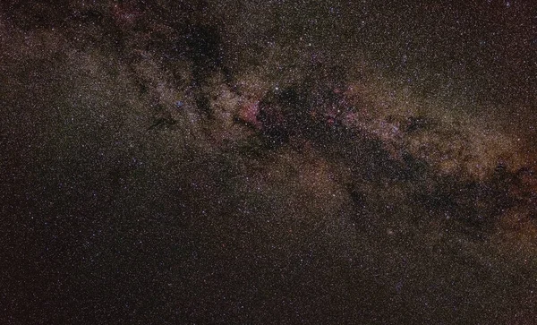 Nacht Hemel Veel Sterren Met Melkweg Rond Cygnus Constellatie Noord — Stockfoto