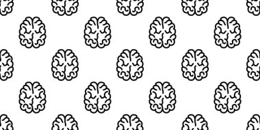 Kusursuz beyin simgesi deseni, dikey ve yatay olarak tekrarlanıyor