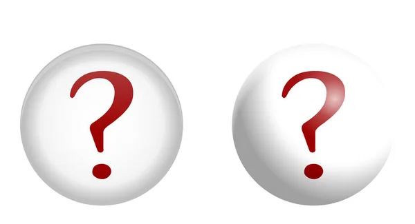 Κόκκινο Σύμβολο Ερωτηματικό Λευκή Σφαίρα Κύκλο — Διανυσματικό Αρχείο