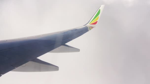 Addis Ababa Etiópia 2019 Május Kilátás Etióp Légitársaságok Utasablakából Boeing — Stock videók