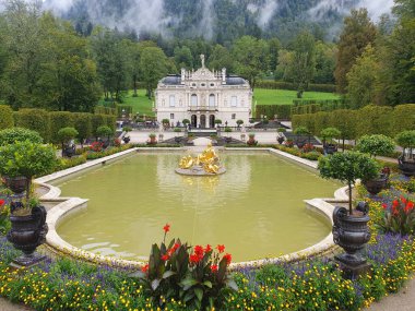 Landscape Linderhof Palace in Bavaria, Germany clipart