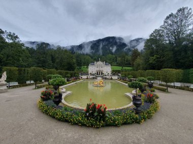 Landscape Linderhof Palace in Bavaria, Germany clipart