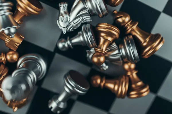 Chess Piece Chess Board Game Ideas Challenge Leadership Strategy Business — Stockfoto