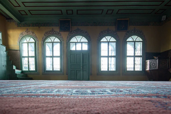 Interior Mesquita Cumalikizik Bursa Turquia Mesquita Velha Cidade Velha — Fotografia de Stock