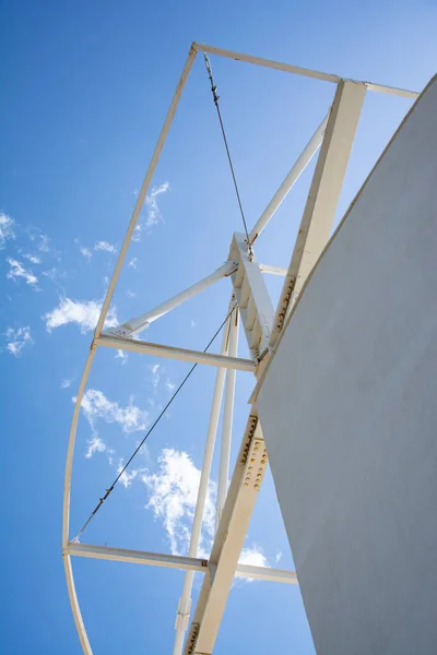 Detail Der Struktur Einer Stahlkonstruktion Vor Blauem Himmel — Stockfoto