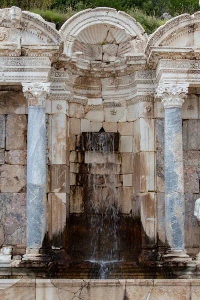 Sagalassos的废墟是一个考古遗址 土耳其古城Sagalassos的废墟 历史柱 — 图库照片