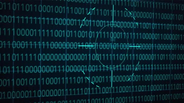 Technické Programování Prostředí Binární Kód Budoucna Koncept Moderního Technologického Šestnáctkového — Stock video