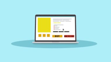 Çevrimiçi para transferi ve ödeme sistemi bir dizüstü bilgisayar içinde. 4K animasyon. Bir dizüstü bilgisayarın içinde ATM kartı kullanmak, dijital ödeme yöntemi 4K görüntü. Dizüstü bilgisayarlı animasyon videoyla para transferi. Yüksek