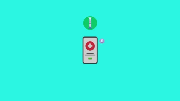 Medical Technology Various Medical Technology Icon Animation High Quality Fullhd — Wideo stockowe