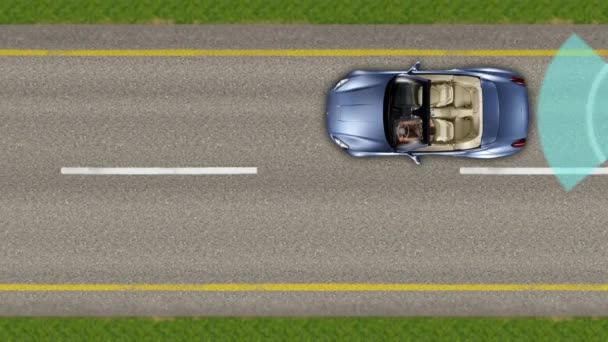 Auto Città Guida Autonoma Animazione Filmati Fullhd Alta Qualità — Video Stock