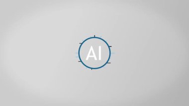 İleri teknoloji konsepti görselleştirme. Veri bilgi işlemesi için yapay zeka dijital hale getiriliyor. Dijital çizgiler yapay zeka sembolüne bağlanıyor. Yüksek kaliteli FullHD görüntüler