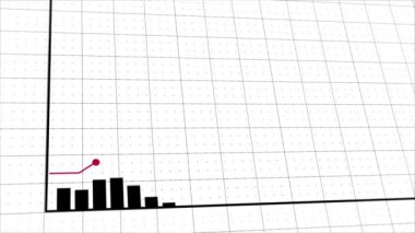 Borsa animasyon grafiği. Hisse senedi fiyatı. Finansal ve iş konsepti. Yüksek kaliteli FullHD görüntüler