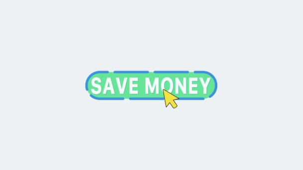 Animation Épargne Finance Familiale Concept Économie Budgétaire Monnaie Portefeuille Argent — Video