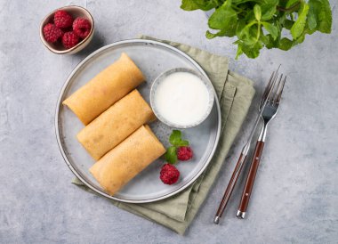 Nane yaprağıyla sulu orman ahududu ve beyaz izole bir arka plan. Sağlıklı gıda konsepti. Üst görünüm