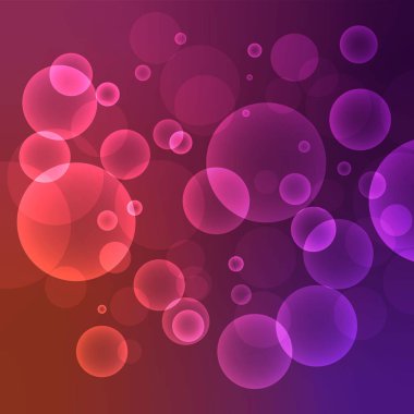 Soyut bokeh vektör illüstrasyonu arka plan turuncu, mor ve mavi