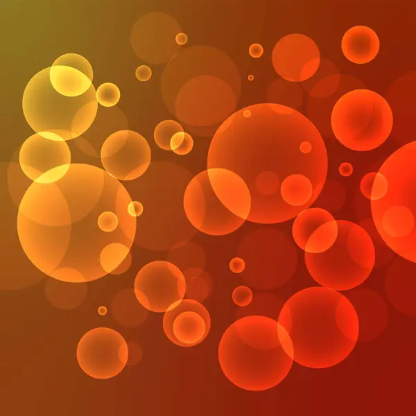 Abstract Bokeh Vector Illustration Background Yellow Orange — Stock Vector