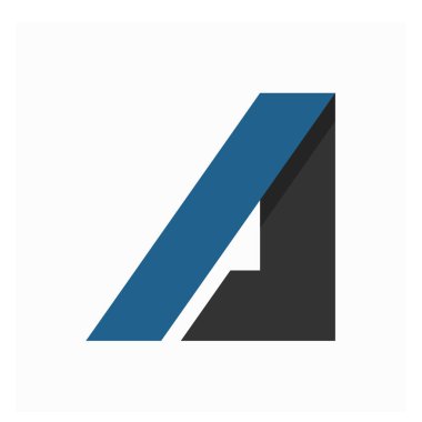 V harfi A VA Av logosu üçgen tasarım illüstrasyon vektörü