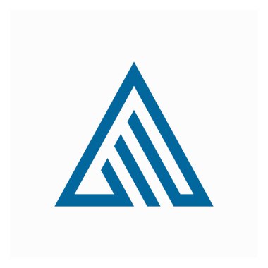 V harfi A VA Av logosu üçgen tasarım illüstrasyon vektörü