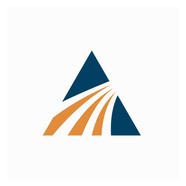 V harfi A VA Av logosu üçgen tasarım illüstrasyon vektörü