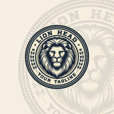 Aslan başı, logo şablonu, tasarım ilhamı