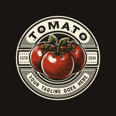 Klasik tip rozet domates çiftliği vektörü