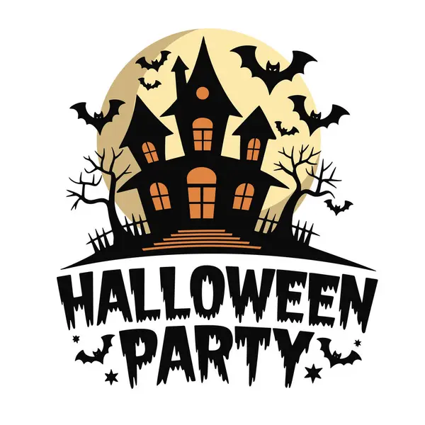 Cadılar Bayramı lanetli evi, yarasalar ve dolunay, Cadılar Bayramı partisi.