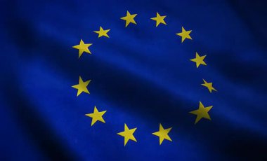 İlginç dokuları olan Dalgalı Bayrak Avrupa 'nın Yakın Çekimi