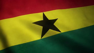 İlginç dokuları olan Sallanan Bayrak Gana 'nın Yakın Çekimi