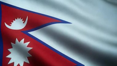 İlginç dokuları olan Sallanan Bayrak Nepal 'in Yakın Çekimi
