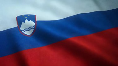 Slovenya Bayrağını İlginç Dokularla Dalgalayan Yakın Çekim