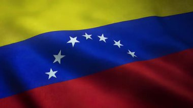 Venezuela 'nın ilginç dokuları olan Sallanan Bayrakların Yakın Çekimi