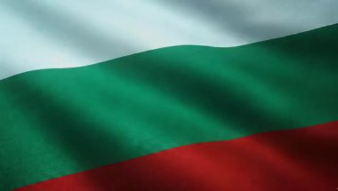 Bulgaristan 'ı İlginç Dokularla Dalgalayan Bayrağın Yakın Çekimi