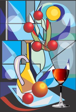  Vazo, çiçek, sürahi ve cam karışımı.