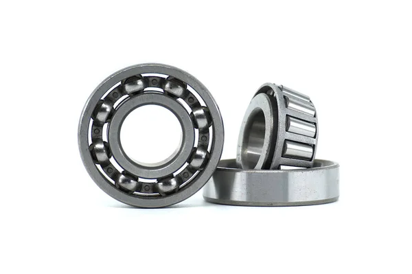 Ball Bearings Tapered Roller Bearing Isolated White Background Spare Parts — Stock Photo, Image
