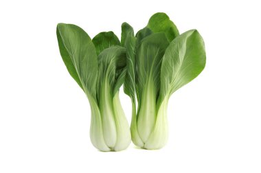Bok choy, also known as pak choi or pok choi type of Chinese cabbage isolated on white background clipart