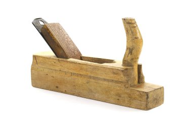 Yüzeyleri düzleştirmek için kullanılan antik ahşap ahşap işleme aracı, tarihi işçilik ve kırsal alanda eşsiz bir tasarım..