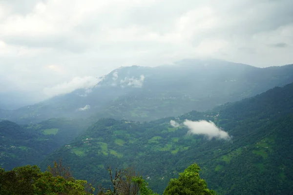 Lungchok Tan Sikkim Yeşil Dağ Manzarası Çok Güzel — Stok fotoğraf