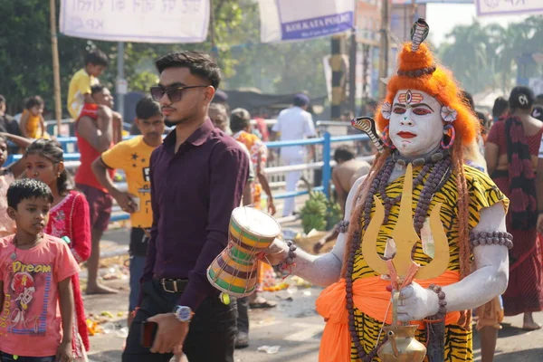 Oktober 2022 Kolkata Bengal Barat India Bahurupi Dewa Siwa Babu — Stok Foto
