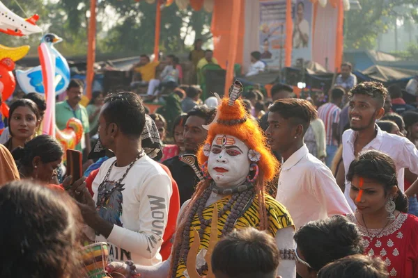 Octubre 2022 Calcuta Bengala Occidental India Señor Enfocado Shiva Bahurupi — Foto de Stock