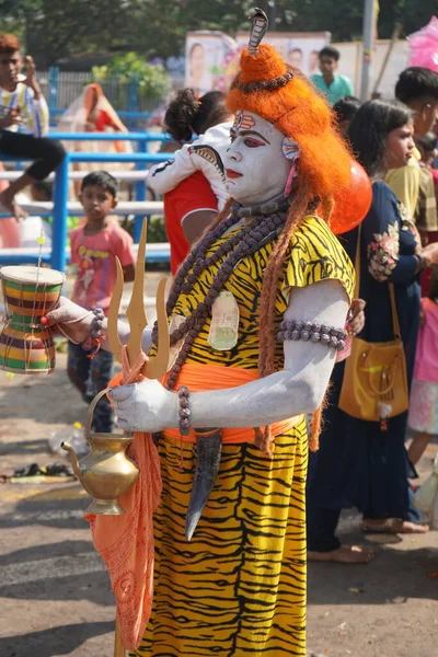 Октября 2022 Года Калькутта Западная Бенгалия Индия Деятельность Бахурупского Художника — стоковое фото