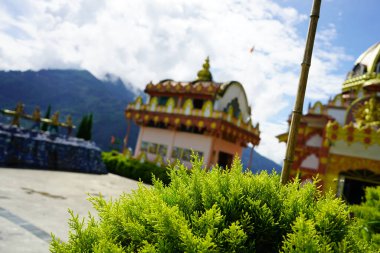 Blur View of Siddivinayak Temple at Rhenak, Sikkim clipart